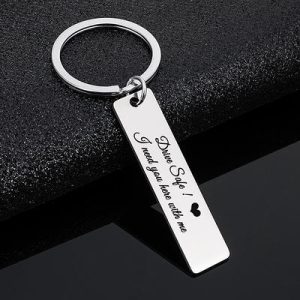 Custom Couple Key Chain Pair Creative Simple Keychain Ring Pendant Gadget Small Gift Practical